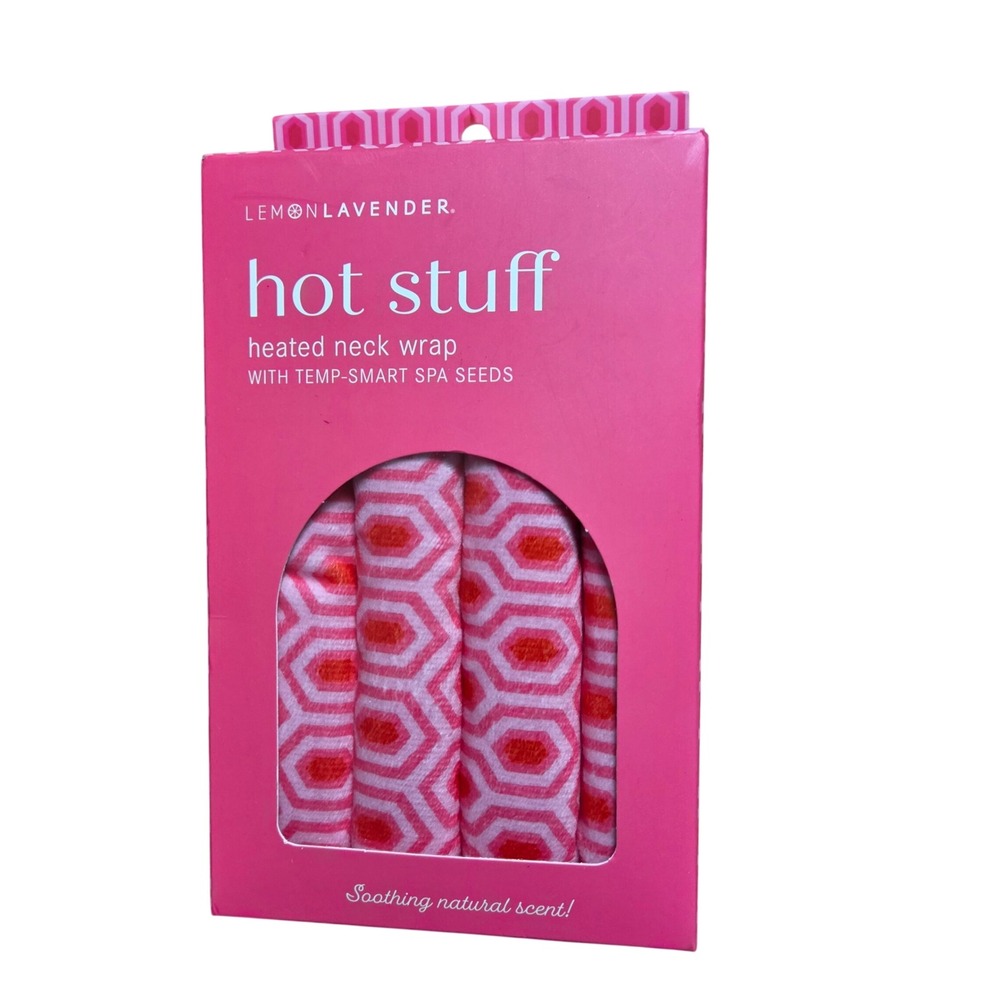 Lemon Lavender Hot Stuff Heated Neck Wrap Geometric Temp Smart Spa Seeds NIB
